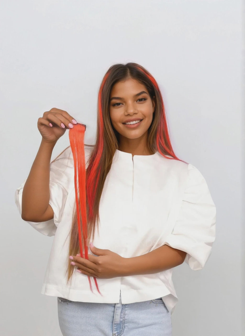 Clip-In Streaks — Orange